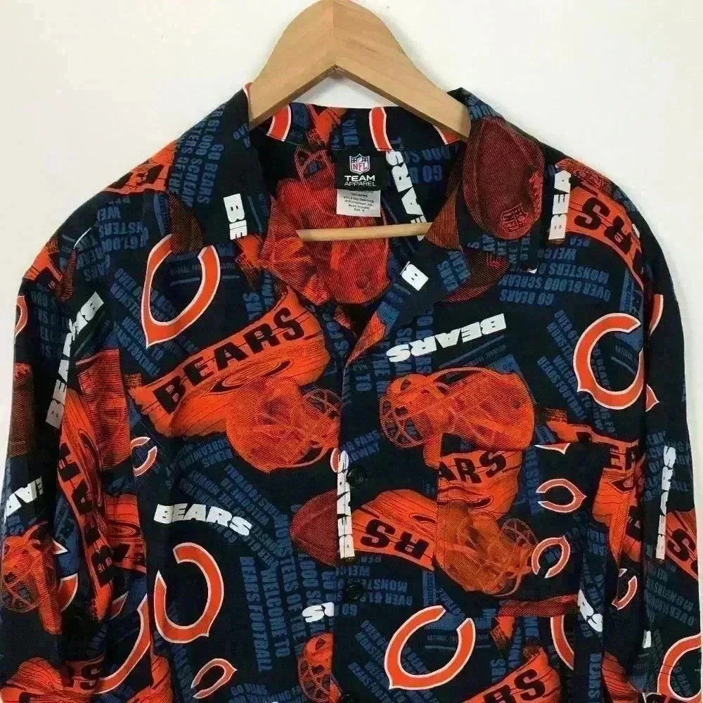 NFL CHICAGO BEARS Men Button Medium Shirts Rare